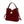 Bordeaux red suede and PU leather handbag – stylish & practical