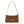 Brown shoulder bag with gold-colored chain and buckle detail