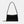 Black shoulder bag with gold-colored buckle – compact and chic