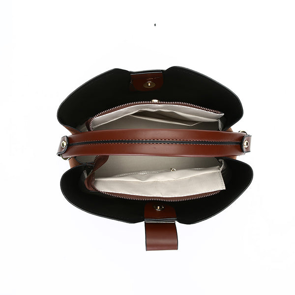 Bordeaux red suede and PU leather handbag – stylish & practical